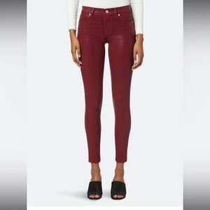 HUDSON JEAN Krista super skinny wax coated burnt orange